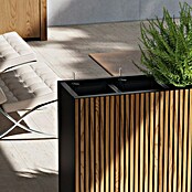Herstera Garden Pflanzkasten Deco Planter (Außenmaß (L x B x H): 120 x 40 x 80 cm, Holz, Schwarz, Natur) | BAUHAUS