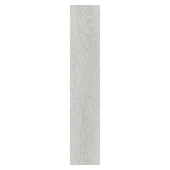 Vinylboden SPC Silent - Takeda Eiche, Landhausdiele, 1.220 x 229 x 5,3 mm - Hellgraue Holzoptik-Diele mit feiner Maserung.