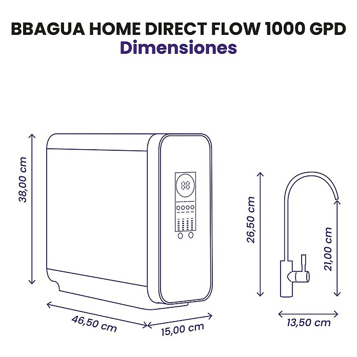 Bb agua Equipo de ósmosis inversa Direct Flow 1000 (Caudal: 2,75 l/min) | BAUHAUS