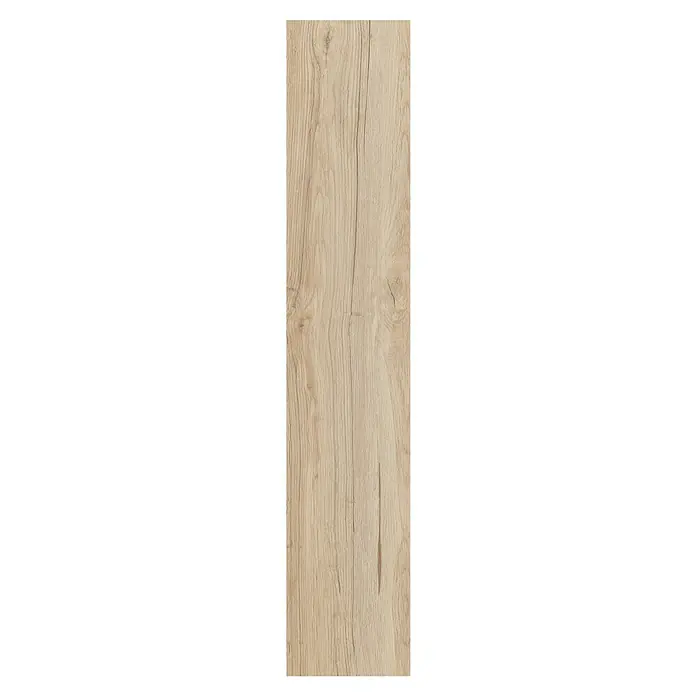 Vinylboden SPC Silent - Wildwood Eiche, Landhausdiele, 1.220 x 229 x 5,3 mm - Helle Naturholz-Bodenplatte mit sichtbarer Maserung und feiner Textur.