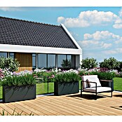 Herstera Garden Pflanzkasten Cube (Außenmaß (L x B x H): 30 x 100 x 50 cm, Metall, Anthrazit) | BAUHAUS