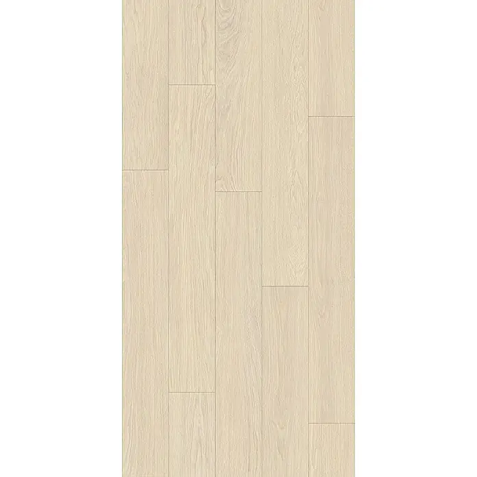 LOGOCLIC Vinto Laminat - Hurricane, Landhausdiele, 1.288 x 195 x 9 mm - Helle beige Holzdielenoptik Bodenbelag mit sichtbarer Maserung.