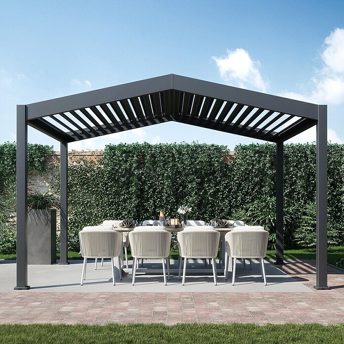 Pergola Icon 1013 (L x B x H: 308 x 399 x 282 cm, Anthrazit, Aluminium) | BAUHAUS