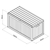 Westmann Kissenbox Alba (63 x 128 x 64 cm, Kunststoff, Beige) | BAUHAUS