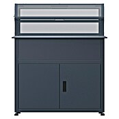 Westmann Hochbeet Plex Plus mit Frühbeetaufsatz (50 x 100 x 120 cm, Metall, Anthrazit) | BAUHAUS