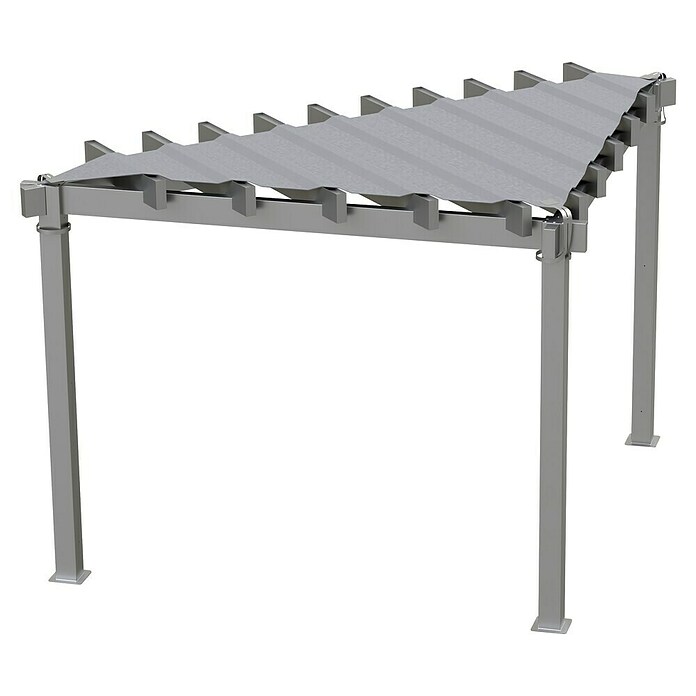 Sojag Pergola Lima 1010 (L x B x H: 293,3 cm x 293,3 cm x 242,6 mm, Aluminium, Lichtgrau) | BAUHAUS