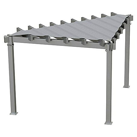 Sojag Pergola Lima 1010 (L x B x H: 293,3 cm x 293,3 cm x 242,6 mm, Aluminium, Lichtgrau)
