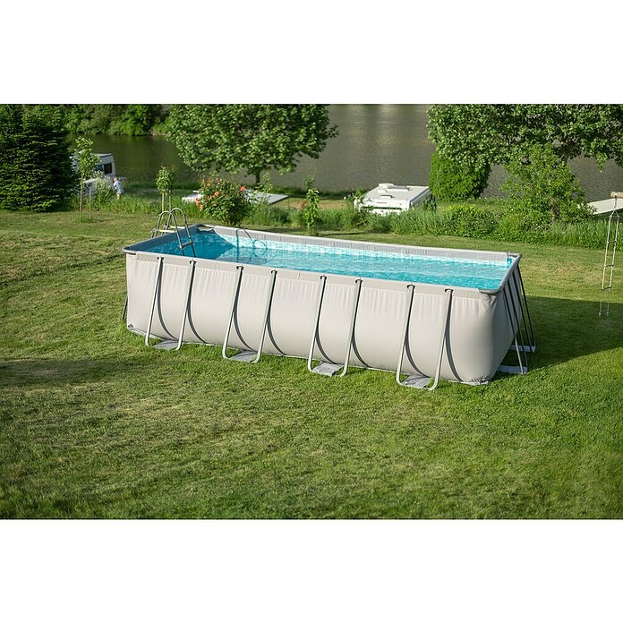 Frame-Pool Elite (L x B x H: 653 x 384 x 132 cm, Anthrazit, 17 871 l) | BAUHAUS