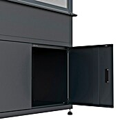 Westmann Hochbeet Plex Plus mit Frühbeetaufsatz (50 x 100 x 120 cm, Metall, Anthrazit) | BAUHAUS