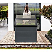 Westmann Hochbeet Primus Plus M mit Frühbeetaufsatz (50 x 100 x 113 cm, Metall, Anthrazit) | BAUHAUS
