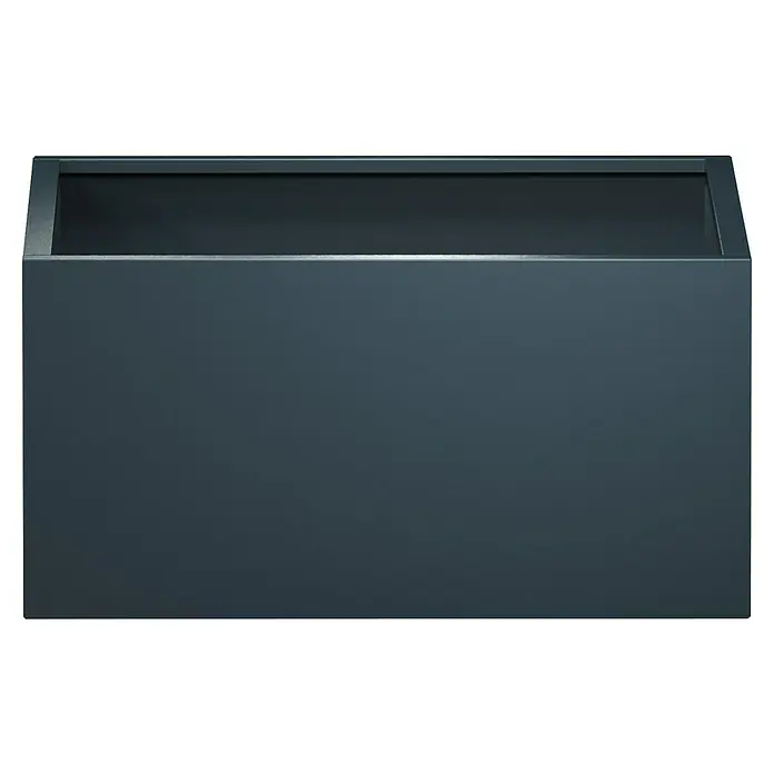 Herstera Garden Pflanzkasten Cube - Außenmaß (L x B x H): 100 x 100 x 50 cm, Metall, Anthrazit - Dunkelgrauer rechteckiger Pflanzkasten für Pflanzen.