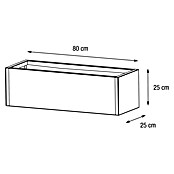 Herstera Garden Pflanzkasten Cube (Außenmaß (L x B x H): 80 x 25 x 25 cm, Metall, Anthrazit) | BAUHAUS