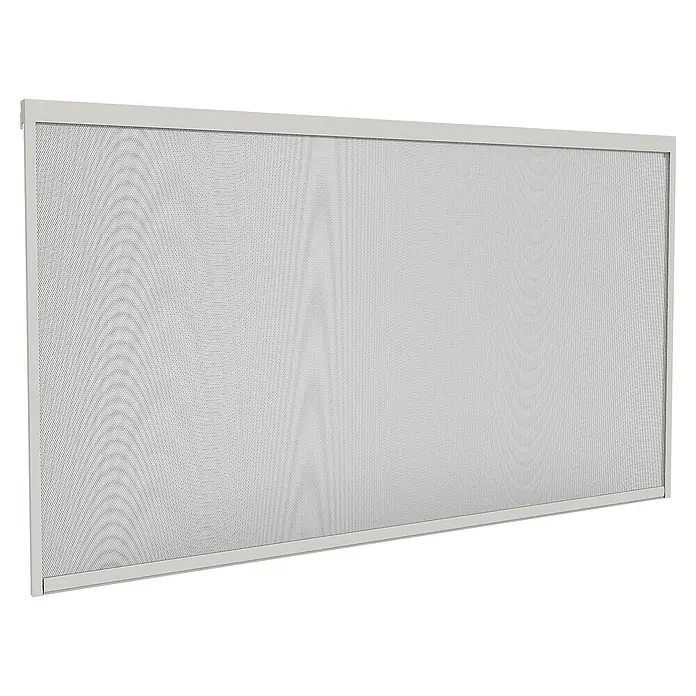 Seitenelement - 369 x 213 cm, Hellgrau, Passend für: Hana 1013 (lange Seite) - Rechteckiger Insektenschutz mit hellgrauem Rahmen und feinem Netz.