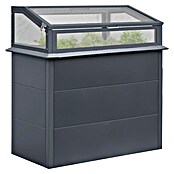 Westmann Hochbeet Primus Plus M mit Frühbeetaufsatz (50 x 100 x 113 cm, Metall, Anthrazit) | BAUHAUS