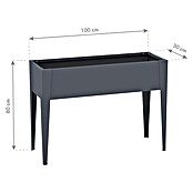 Westmann Hochbeet Vedura (30 x 100 x 80 cm, Metall, Anthrazit) | BAUHAUS