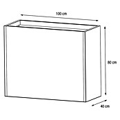 Herstera Garden Pflanzkasten Cube (Außenmaß (L x B x H): 100 x 40 x 80 cm, Metall, Anthrazit) | BAUHAUS