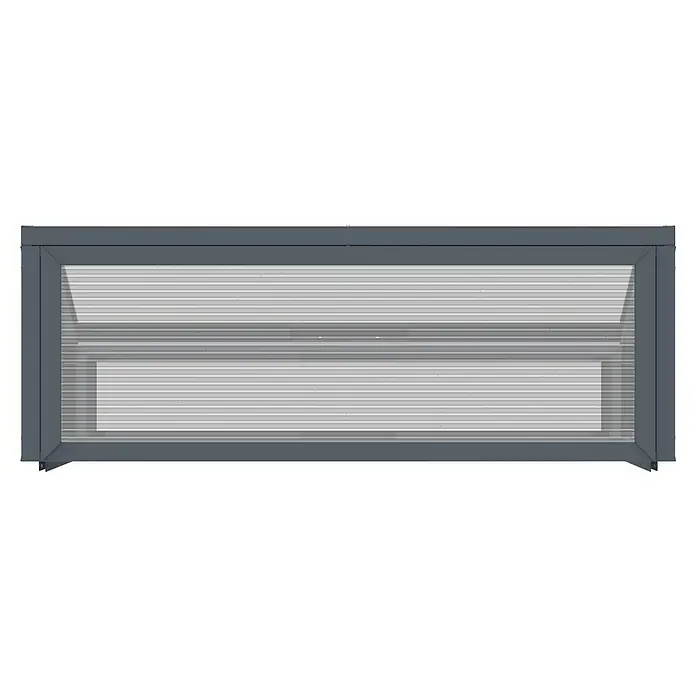 Westmann Frühbeet-Aufsatz Tega - Passend für: Westmann Hochbeete Primus M und Plexa, L x B x H: 100 x 50 x 36 cm - Graues Fenster mit horizontalen Jalousien.