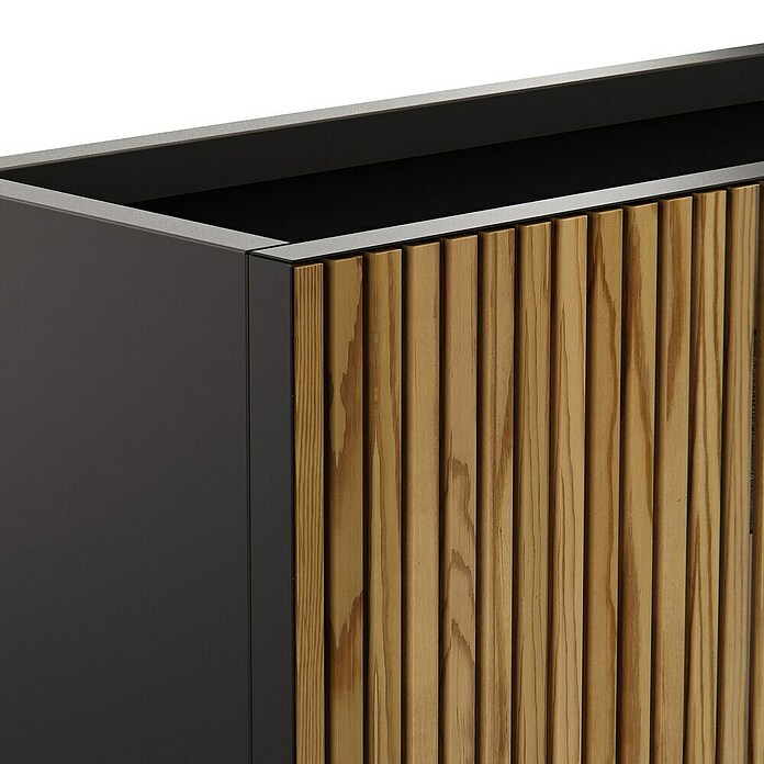 Herstera Garden Pflanzkasten Deco Planter (Außenmaß (L x B x H): 120 x 40 x 80 cm, Holz, Schwarz, Natur) | BAUHAUS