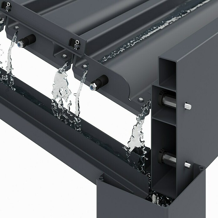 Pergola Icon 1013 (L x B x H: 308 x 399 x 282 cm, Anthrazit, Aluminium) | BAUHAUS