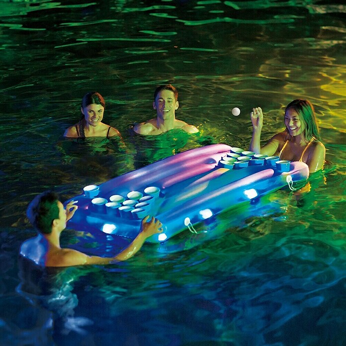 Luftmatratze Acqua Glow Bierpong (L x B x H: 160 x 84 x 19 cm, Mehrfarbig, Polyester) | BAUHAUS