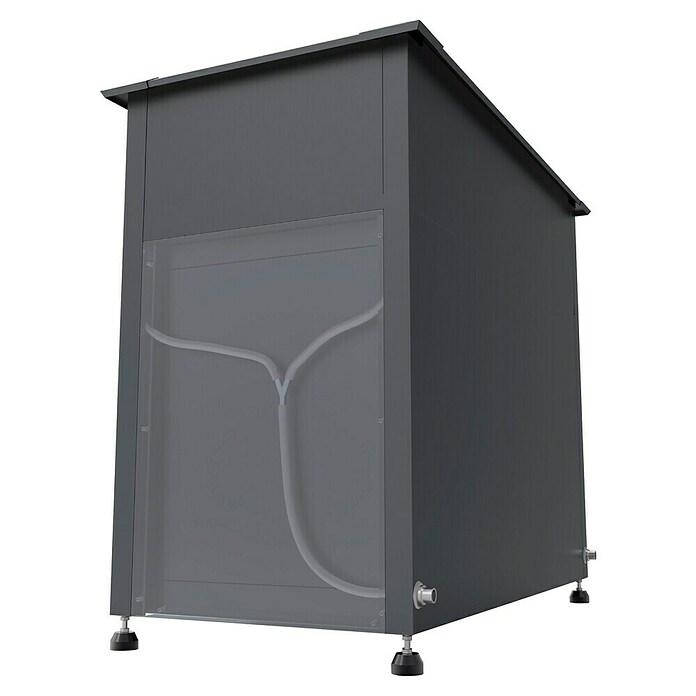 Westmann Hochbeet Plex Plus mit Frühbeetaufsatz (50 x 100 x 120 cm, Metall, Anthrazit) | BAUHAUS
