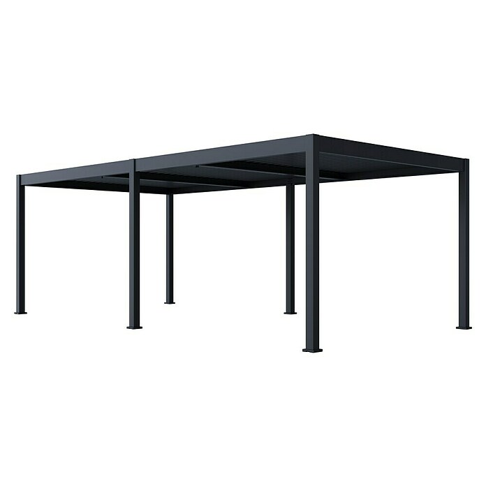 Pergola Grand Tuscan 1224 (L x B x H: 369 x 721 x 256 cm, Anthrazit, Aluminium) | BAUHAUS