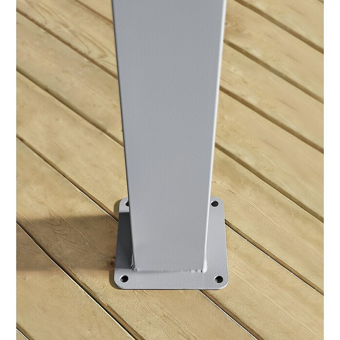 Sojag Pergola Lima 1010 (L x B x H: 293,3 cm x 293,3 cm x 242,6 mm, Aluminium, Lichtgrau) | BAUHAUS