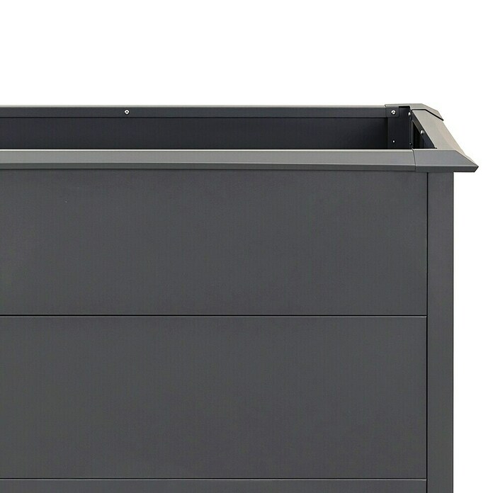 Westmann Hochbeet Primus Plus M mit Frühbeetaufsatz (50 x 100 x 113 cm, Metall, Anthrazit) | BAUHAUS