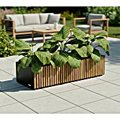 Herstera Garden Pflanzkasten Deco Planter (Außenmaß (L x B x H): 100 x 40 x 25 cm, Holz, Schwarz, Natur) | BAUHAUS
