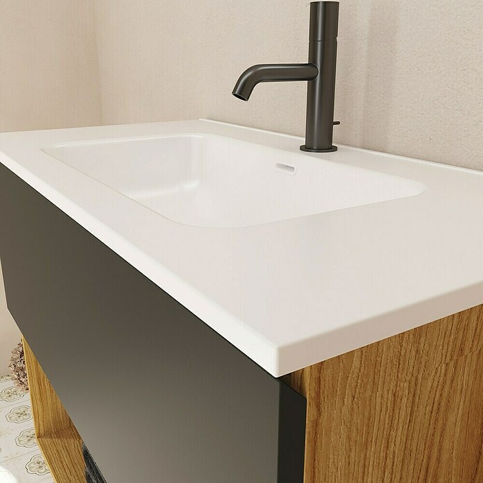 Lavabo Luz (An x L: 101 x 46 cm, Con desbordamiento, Blanco) | BAUHAUS