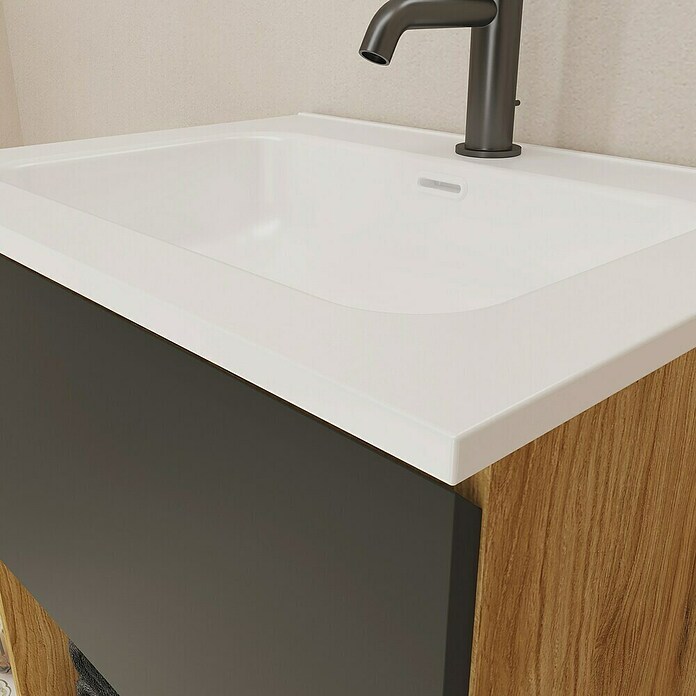 Lavabo Luz (An x L: 61 x 46 cm, Con desbordamiento, Blanco) | BAUHAUS