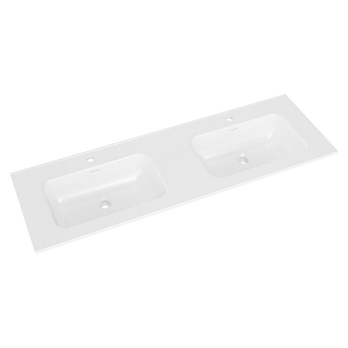 Lavabo doble Luz (140 x 46 cm, Con desbordamiento, Blanco) | BAUHAUS