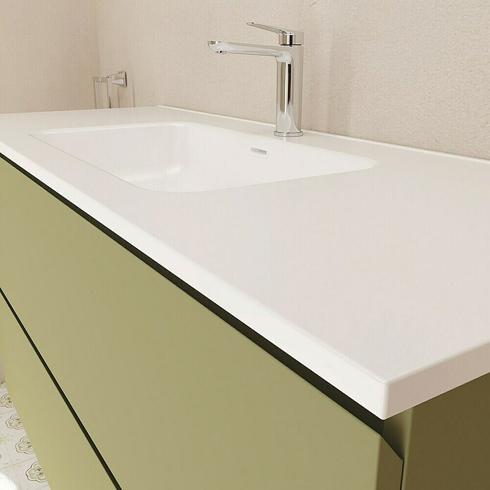 Lavabo Luz (An x L: 121 x 46 cm, Con desbordamiento, Blanco) | BAUHAUS