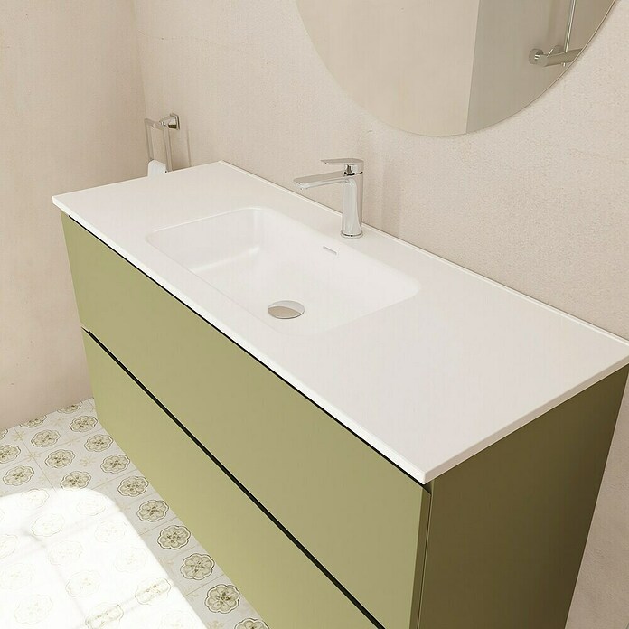 Lavabo Luz (An x L: 121 x 46 cm, Con desbordamiento, Blanco) | BAUHAUS