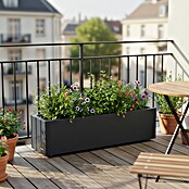 Herstera Garden Pflanzkasten Cube (Außenmaß (L x B x H): 100 x 25 x 25 cm, Metall, Anthrazit) | BAUHAUS