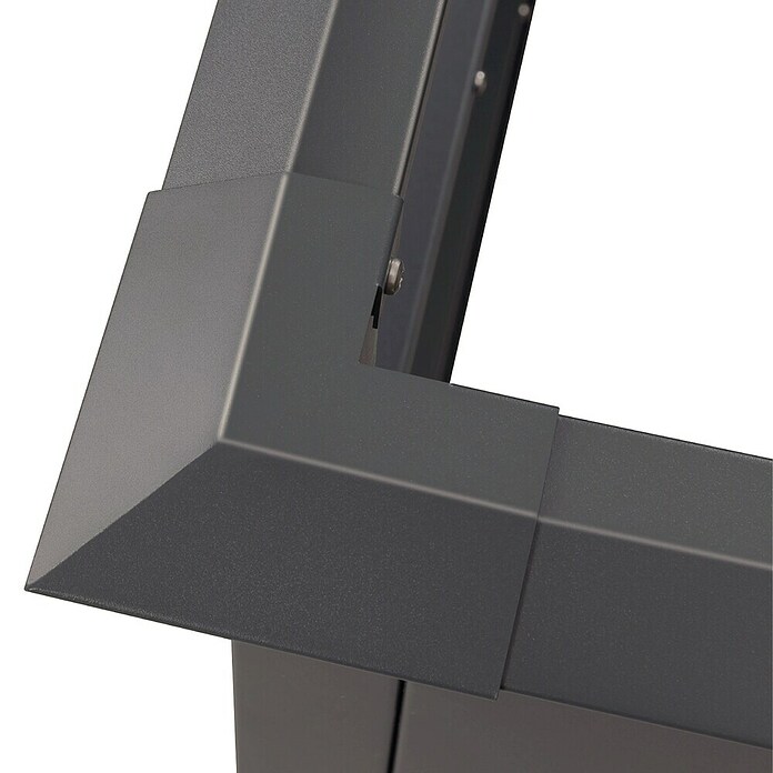 Westmann Hochbeet Primus Plus M mit Frühbeetaufsatz (50 x 100 x 113 cm, Metall, Anthrazit) | BAUHAUS