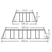 Frame-Pool Elite (L x B x H: 653 x 384 x 132 cm, Anthrazit, 17 871 l) | BAUHAUS
