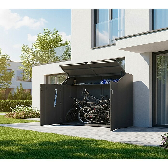Westmann Fahrradgarage Linea (Anthrazit) | BAUHAUS
