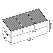 Pergola Grand Tuscan 1224 (L x B x H: 369 x 721 x 256 cm, Anthrazit, Aluminium) | BAUHAUS