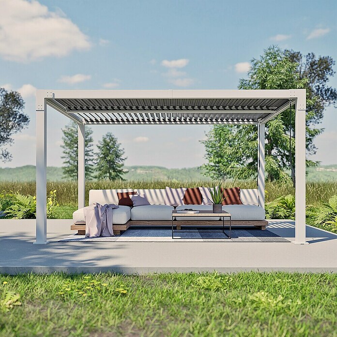 Sojag Pergola Hana 1013 (L x B x H: 400,2 x 300,5 x 225,3 cm, Beige, Metall) | BAUHAUS