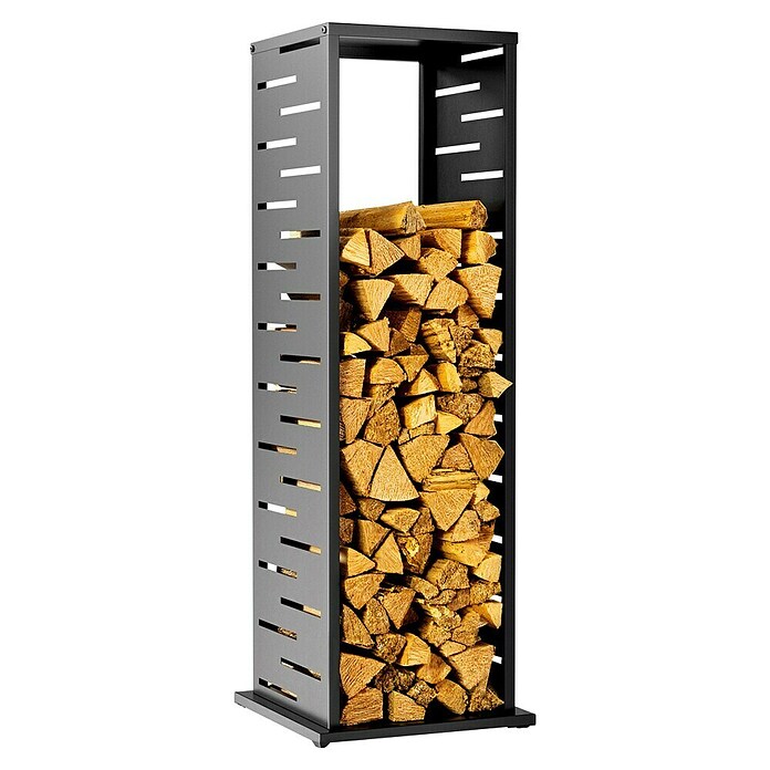 Westmann Kaminholzregal (37,5 x 37,5 x 112 cm, Stahl, Anthrazit, Luma Grid) | BAUHAUS
