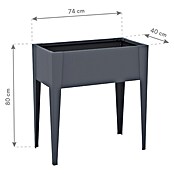 Westmann Hochbeet Vedura (40 x 74 x 80 cm, Metall, Anthrazit) | BAUHAUS