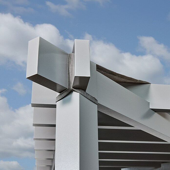 Sojag Pergola Lima 1010 (L x B x H: 293,3 cm x 293,3 cm x 242,6 mm, Aluminium, Lichtgrau) | BAUHAUS