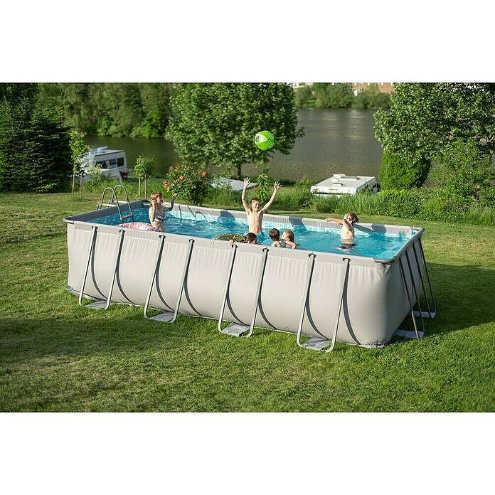 Frame-Pool Elite (L x B x H: 653 x 384 x 132 cm, Anthrazit, 17 871 l) | BAUHAUS