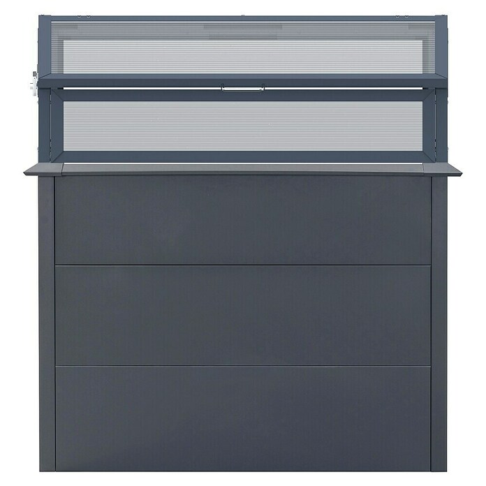Westmann Hochbeet Primus Plus M mit Frühbeetaufsatz (50 x 100 x 113 cm, Metall, Anthrazit) | BAUHAUS