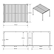Sojag Pergola Hana 1013 (L x B x H: 400,2 x 300,5 x 225,3 cm, Beige, Metall) | BAUHAUS