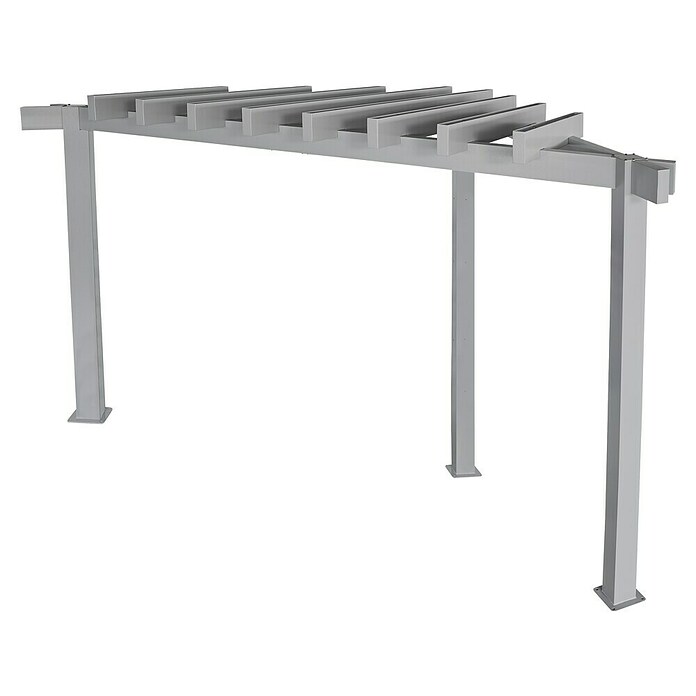 Sojag Pergola Lima 1010 (L x B x H: 293,3 cm x 293,3 cm x 242,6 mm, Aluminium, Lichtgrau) | BAUHAUS