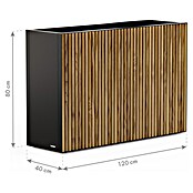 Herstera Garden Pflanzkasten Deco Planter (Außenmaß (L x B x H): 120 x 40 x 80 cm, Holz, Schwarz, Natur) | BAUHAUS