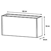 Herstera Garden Pflanzkasten Cube (Außenmaß (L x B x H): 30 x 100 x 50 cm, Metall, Anthrazit) | BAUHAUS