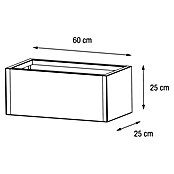 Herstera Garden Pflanzkasten Cube (Außenmaß (L x B x H): 60 x 25 x 25 cm, Metall, Anthrazit) | BAUHAUS